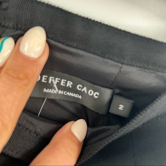 JOEFFER Caoc high wasted classic midi black skirt size 2 - Picture 4 of 4